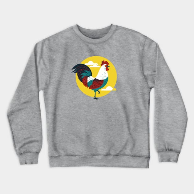 Cock-a-doodle-doo Crewneck Sweatshirt by Lucie Rice Illustration and Design, LLC